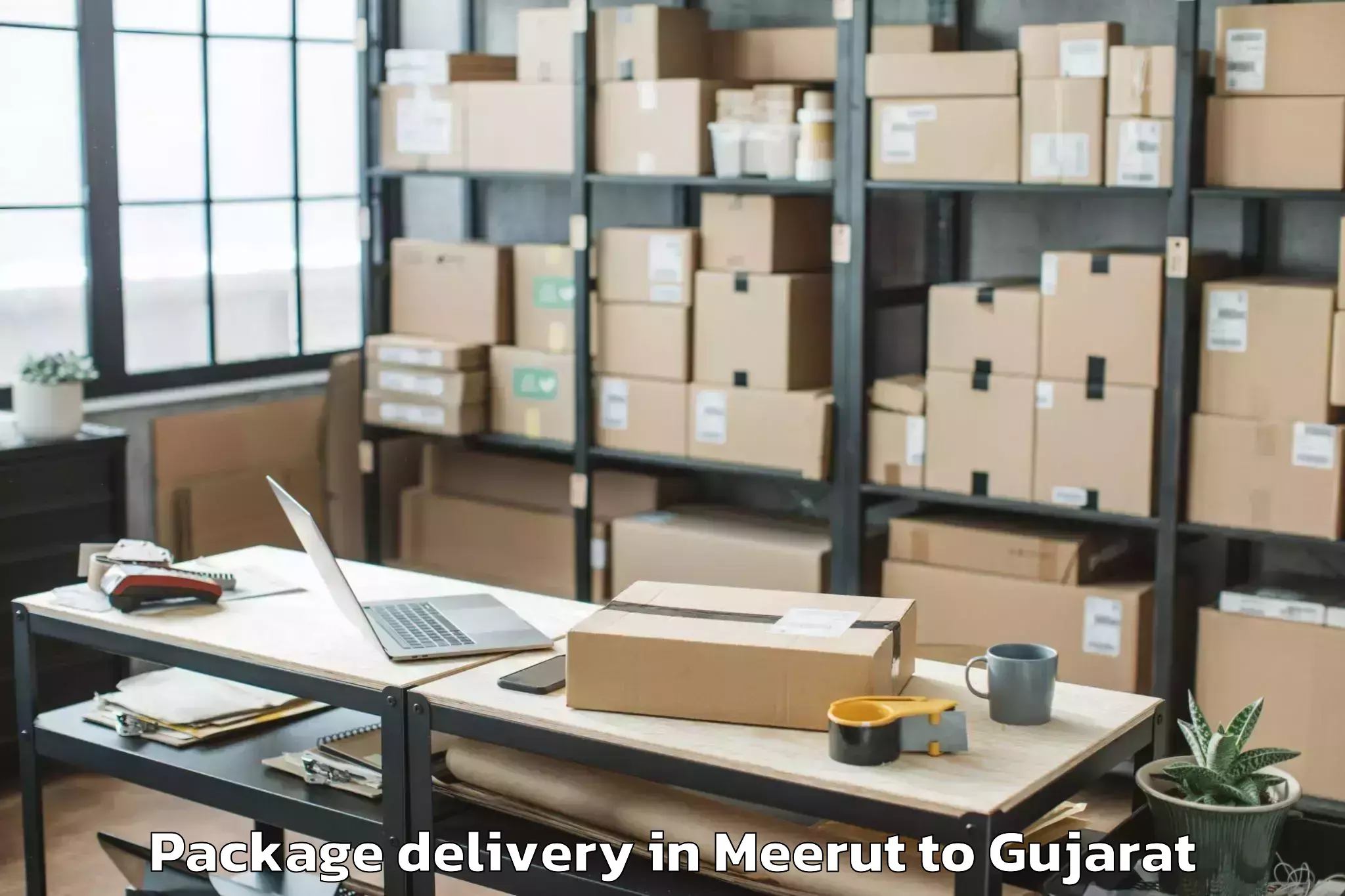 Easy Meerut to Hazira Package Delivery Booking